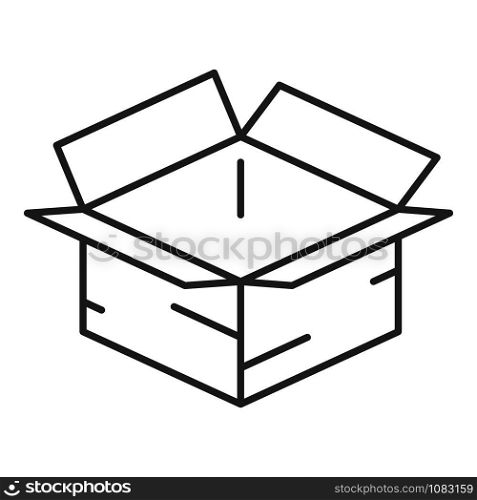 Carton box icon. Outline carton box vector icon for web design isolated on white background. Carton box icon, outline style