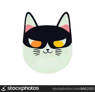 Cartoon cat character icon logo 3d illustrated
