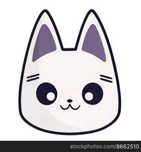 Cartoon cat character icon logo 3d illustrated