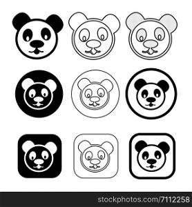 Cartoon character cute funny Panda icon
