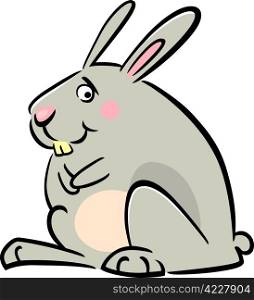 cartoon doodle illustration of cute little bunny