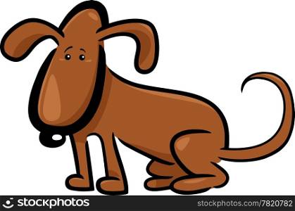 cartoon doodle illustration of funny dog or puppy