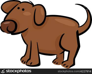 cartoon doodle illustration of funny little dog
