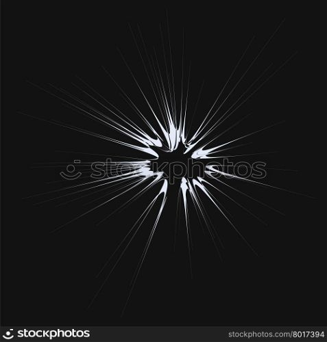 Cartoon Explosion, Star Burst Isolated on Dark Background