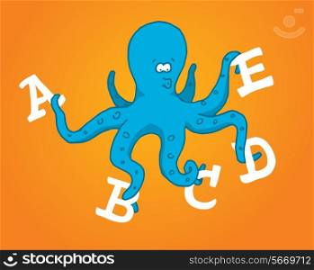 Cartoon illustration of a multitasking octopus attending many matters