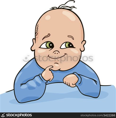 Cartoon illustration of cute baby