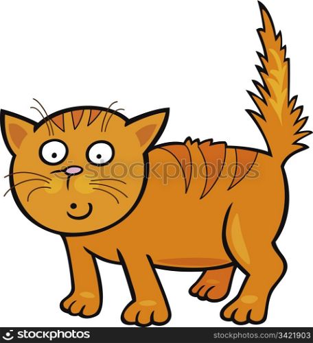 Cartoon illustration of Cute little Cat