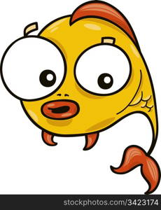 cartoon illustration of cute little fish