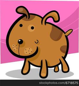 cartoon illustration of cute spotted dog or puppy