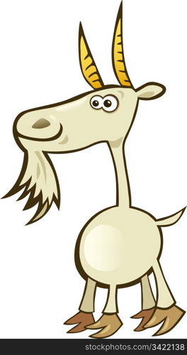 Cartoon illustration of funny goat