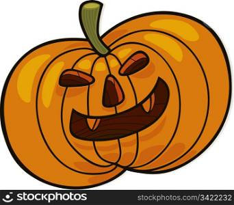 Cartoon illustration of halloween pumpkin