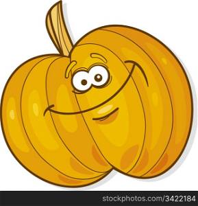 Cartoon illustration of happy pumpkin
