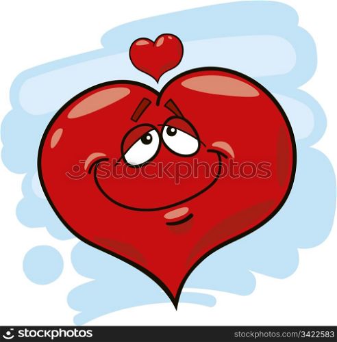 cartoon illustration of heart in love