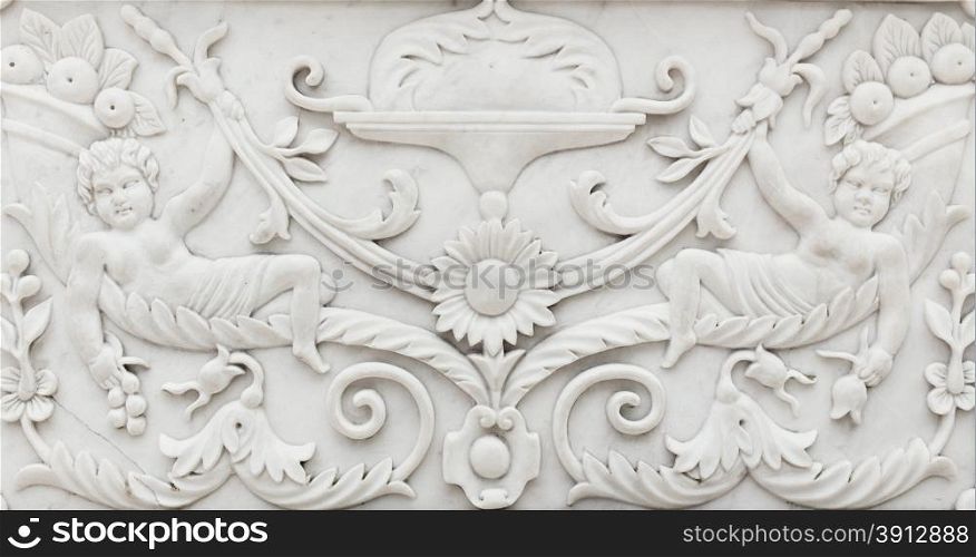Carved stone decoration
