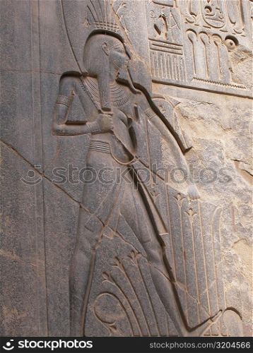 Carving on the wall, Temples Of Karnak, Luxor, Egypt