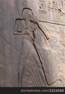 Carving on the wall, Temples Of Karnak, Luxor, Egypt