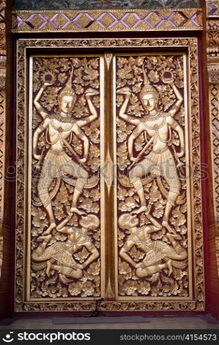 Carvings at the entrance of Wat Phrathat Doi Suthep, Chiang Mai, Thailand
