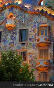 Casa Batllo, Antoni Gaudi, Barcelona, Spain.