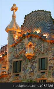 Casa Batllo, Antoni Gaudi, Barcelona, Spain.