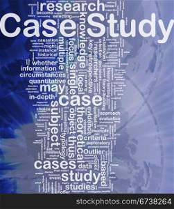 Case study background concept. Background concept wordcloud illustration of case study international