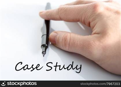 Case study text concept isolated over white background