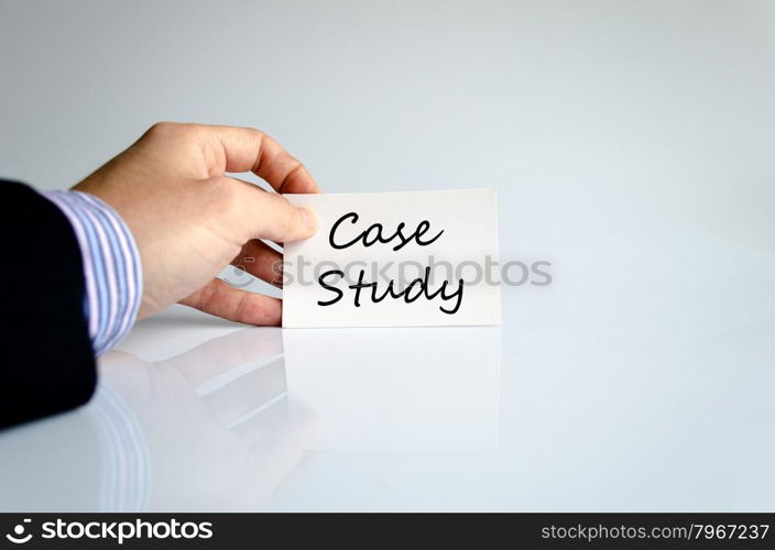 Case study text concept isolated over white background