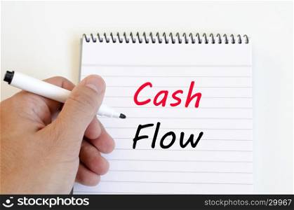 Cash flow text concept write on notebook