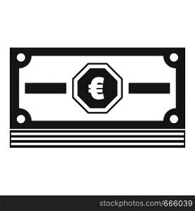Cash money icon. Simple illustration of cash money vector icon for web. Cash money icon, simple black style
