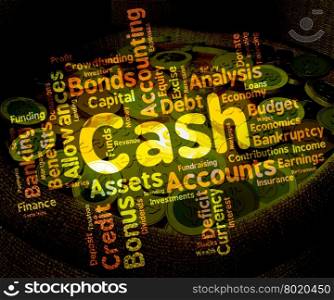 Cash Word Meaning Revenue Text And Cost