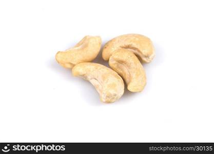 Cashew nuts close up macro shot as a background