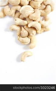 Cashew nuts isolated on a white background