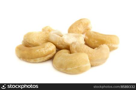 cashew nuts on white background