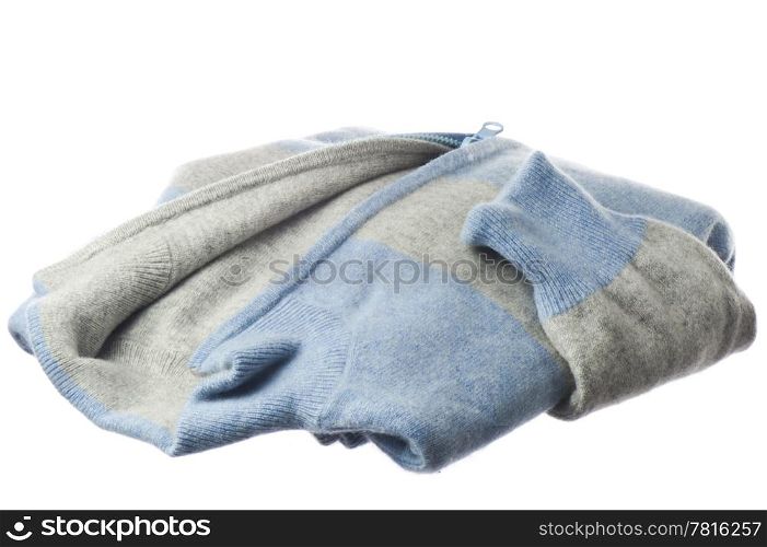 cashmere sweater double face on white background