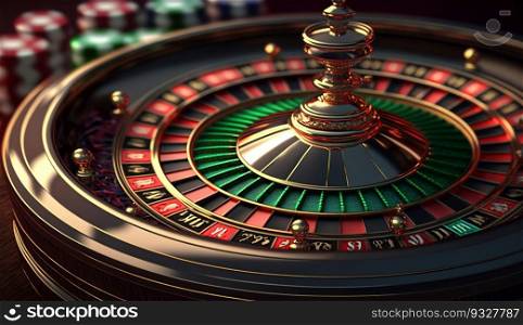 Casino Games Backdrop Banner 3D Illustration with Casino Elements