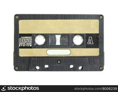 cassette tape isolated on white with clipping path