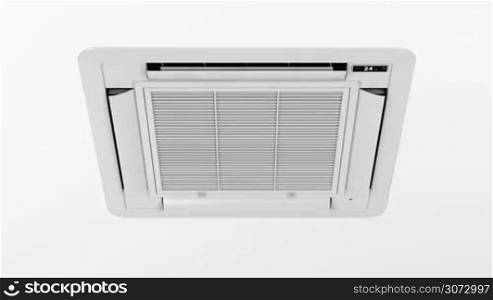 Cassette type air conditioner blowing cold air
