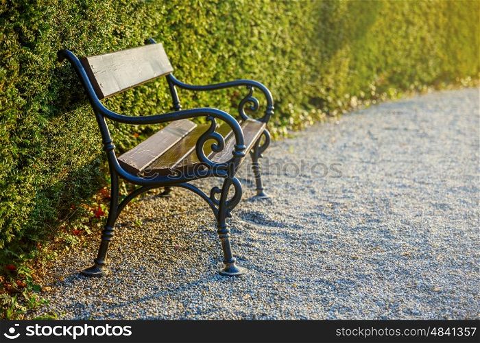 cast-iron bench in park