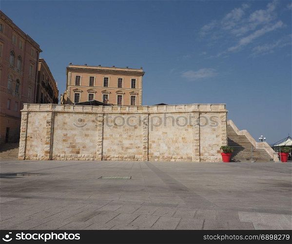 Casteddu (meaning Castle quarter) in Cagliari. Castello quarter aka Casteddu e susu (meaning Upper Castle in Sard) old medieval town city centre in Cagliari, Italy