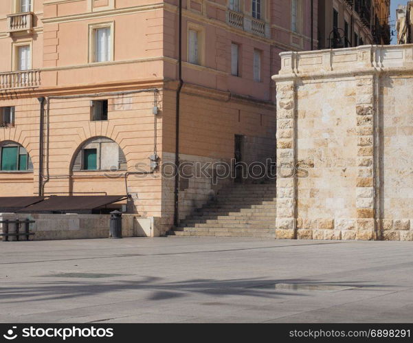 Casteddu (meaning Castle quarter) in Cagliari. Castello quarter aka Casteddu e susu (meaning Upper Castle in Sard) old medieval town city centre in Cagliari, Italy