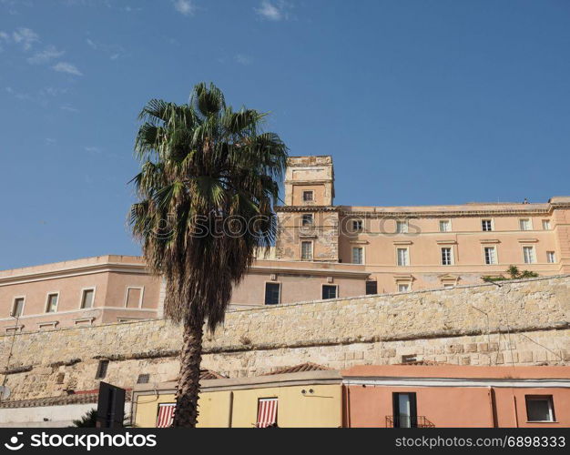 Casteddu (meaning Castle quarter) in Cagliari. Castello quarter aka Casteddu e susu (meaning Upper Castle in Sard) old medieval town city centre in Cagliari, Italy