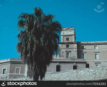 Casteddu (meaning Castle quarter) in Cagliari. Castello quarter aka Casteddu e susu (meaning Upper Castle in Sard) old medieval town city centre in Cagliari, Italy