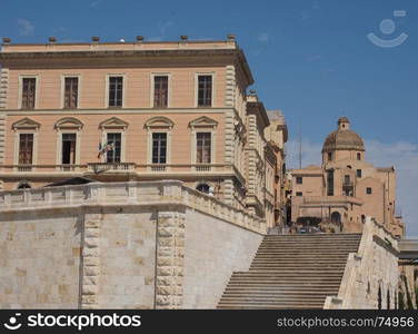 Casteddu (meaning Castle quarter) in Cagliari. Castello quarter aka Casteddu e susu (meaning Upper Castle in Sard) old medieval town city centre in Cagliari, Italy