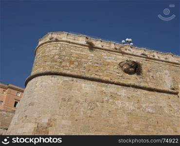 Casteddu (meaning Castle quarter) in Cagliari. Fortifications in Castello quarter aka Casteddu e susu (meaning Upper Castle in Sard) old medieval town city centre in Cagliari, Italy