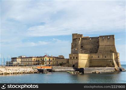 Castel dell’Ovo in a summer day in Naples, Italy