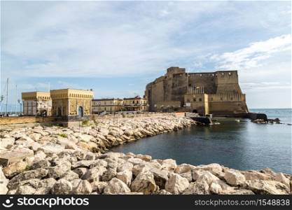 Castel dell&rsquo;Ovo in a summer day in Naples, Italy