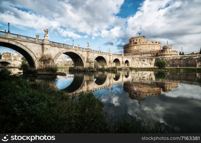 Castel Sant Angelo or Mausoleum of Hadrian in Rome Italy, built in ancient Rome, it is now the famous tourist attraction of Italy. Castel Sant Angelo was once the tallest building of Rome.