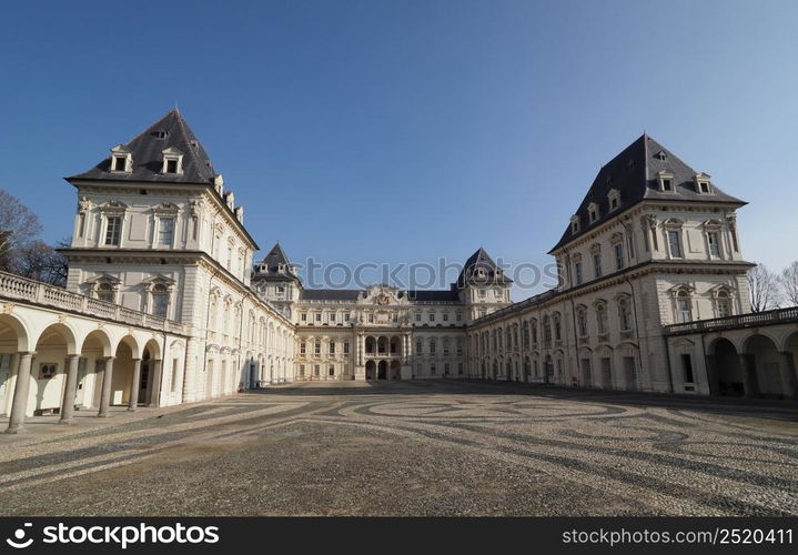 Castello del Valentino castle in Turin, Italy. Castello del Valentino in Turin