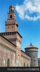 Castello Sforzesco (Sforza Castle) - old landmark of Lombardy