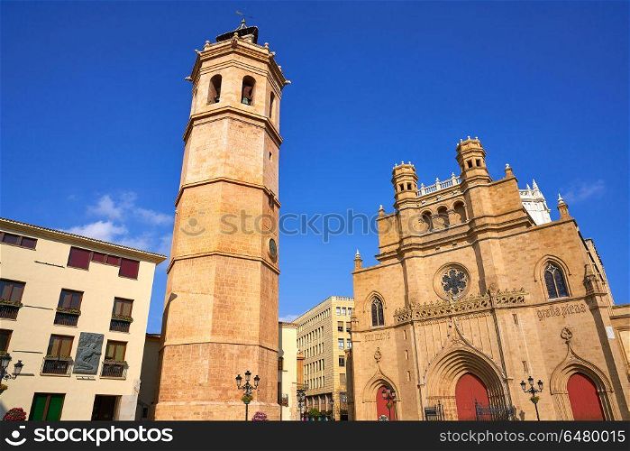 Castellon el Fadri gothic belfry tower of Cathedral. Castellon el Fadri gothic Cathedral belfry tower