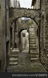 Castelvecchio Calvisio, medieval village in the Gran Sasso Natural Park, L Aquila province, Abruzzo, Italy
